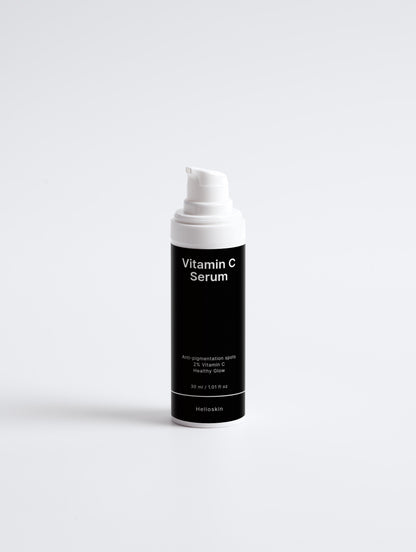 Vitamin C serum bottle on a white background